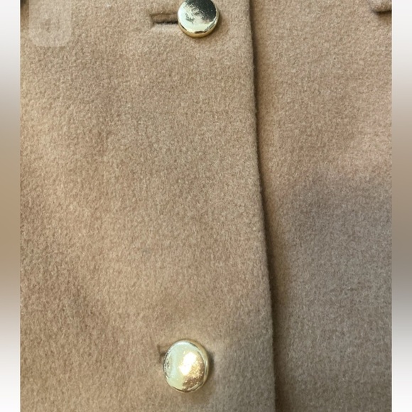 Vintage Amicale California Camel Hair OverCoat Trench Women's Gold Button Front - Picture 5 of 8